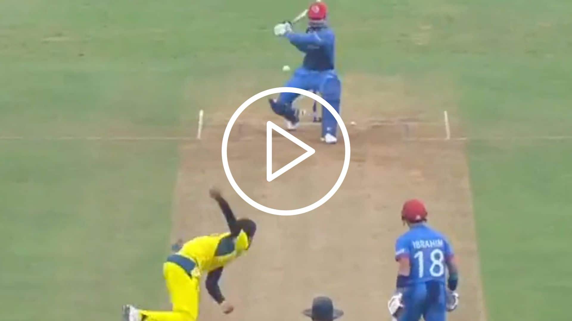 [Watch] Rashid Khan Slams Massive Sixes Against Mitchell Starc In The Last Over vs Aus
